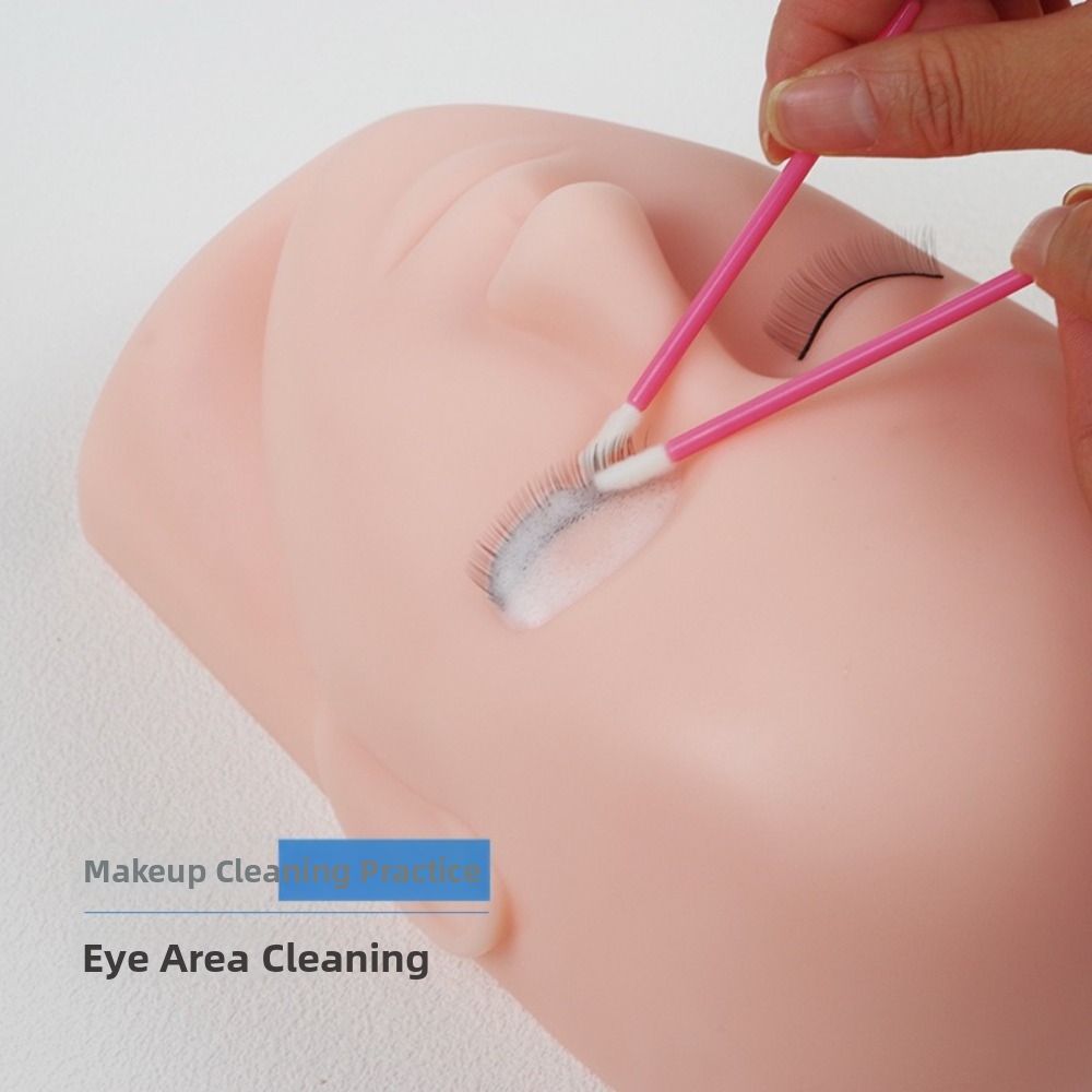 Eyelash Extension For Men - Мягкая силиконовая многоразовая реалистичная манекен-голова для