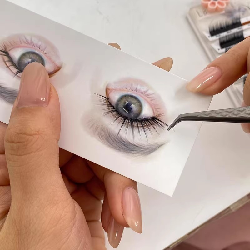 Eyelash Extension Model - Многоразовые карты для картирования ресниц для