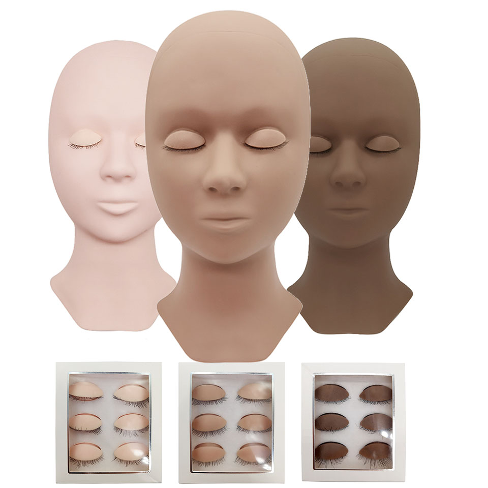 Eyelash Extension Model - Силиконовый тренировочный манекен для головы со
