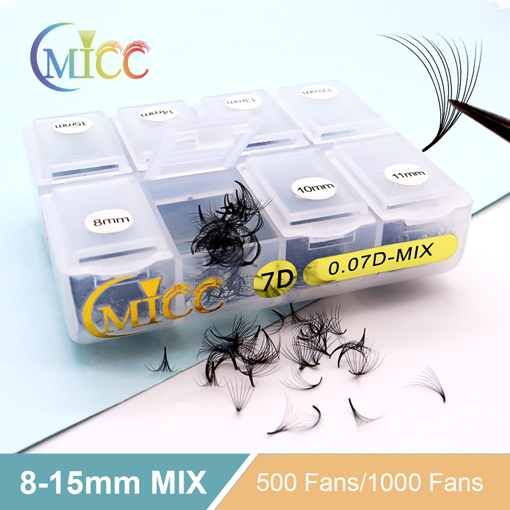 Cmicc 500/1000 пучков смешанно – обзор и цена Eyelash Extension Medium