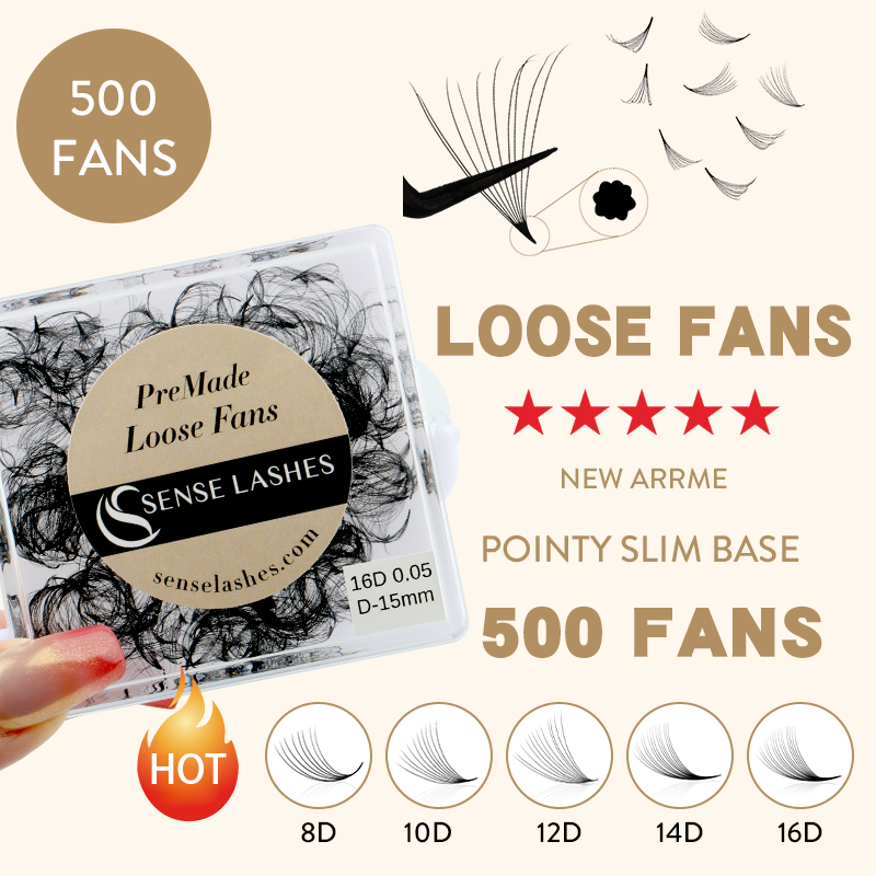 500 вееров, свободные готовые  – обзор и цена Eyelash Extension Medium
